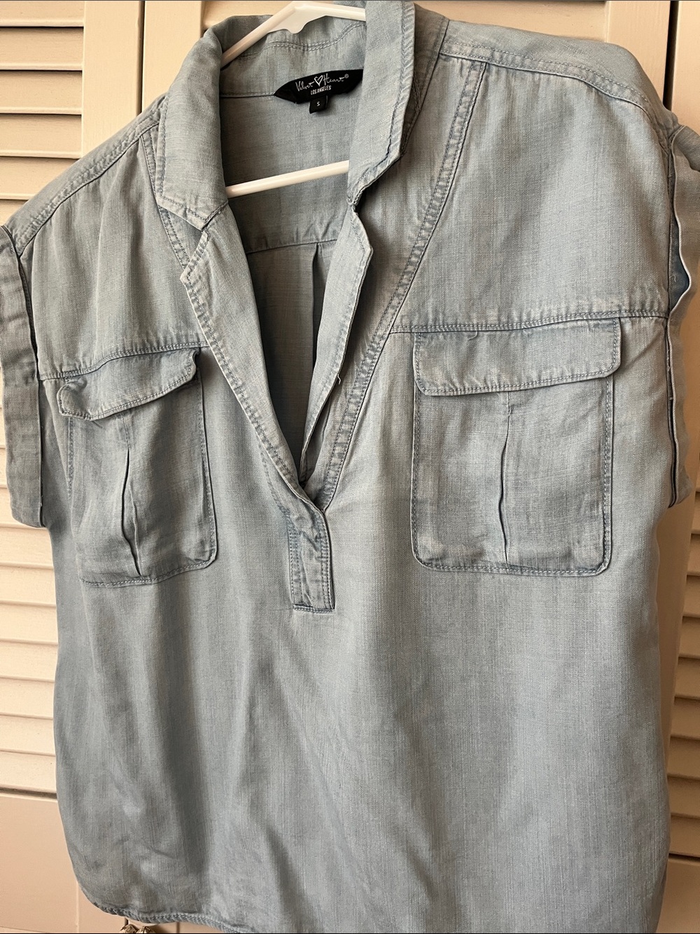 Velvet Heart Light Blue Short-Sleeve Utility Tunic